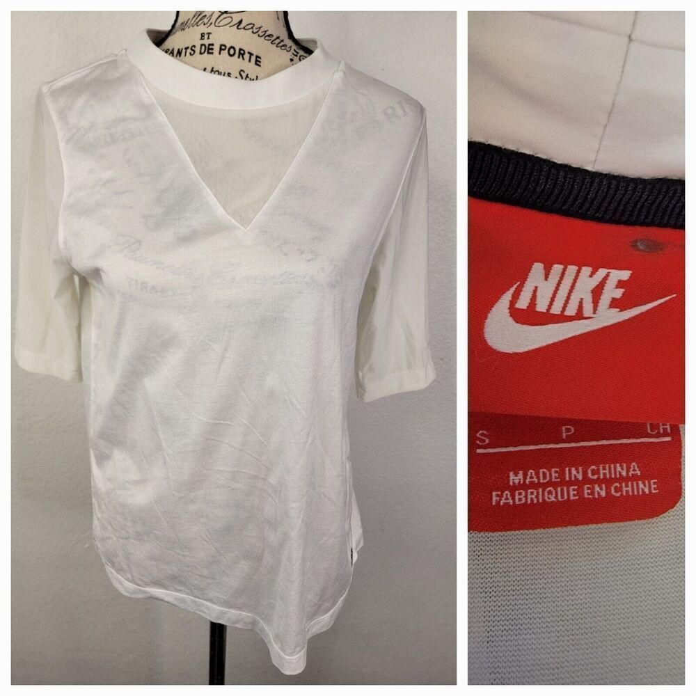 Nike Tshirt Womens Small Sportwear Bonded Half Sleeves Performance Top 829755